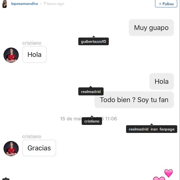 Mỹ nữ sexy 18 tuổi phát tán đoạn chat với Ronaldo - Ảnh 5. Mỹ nữ sexy 18 tuổi phát tán đoạn chat với Ronaldo - Ảnh 5.