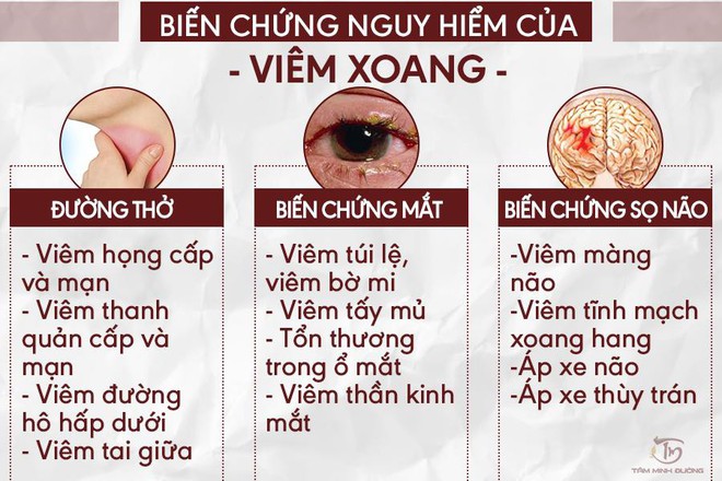 Viêm xoang là gì? Cách chữa bệnh viêm xoang mũi, sàng, hàm, cấp - Ảnh 2.